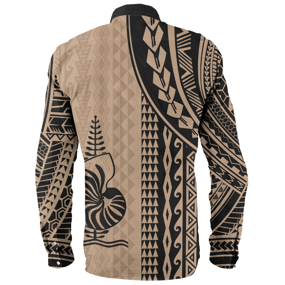 New Caledonia Long Sleeve Shirt Polynesian Tattoo