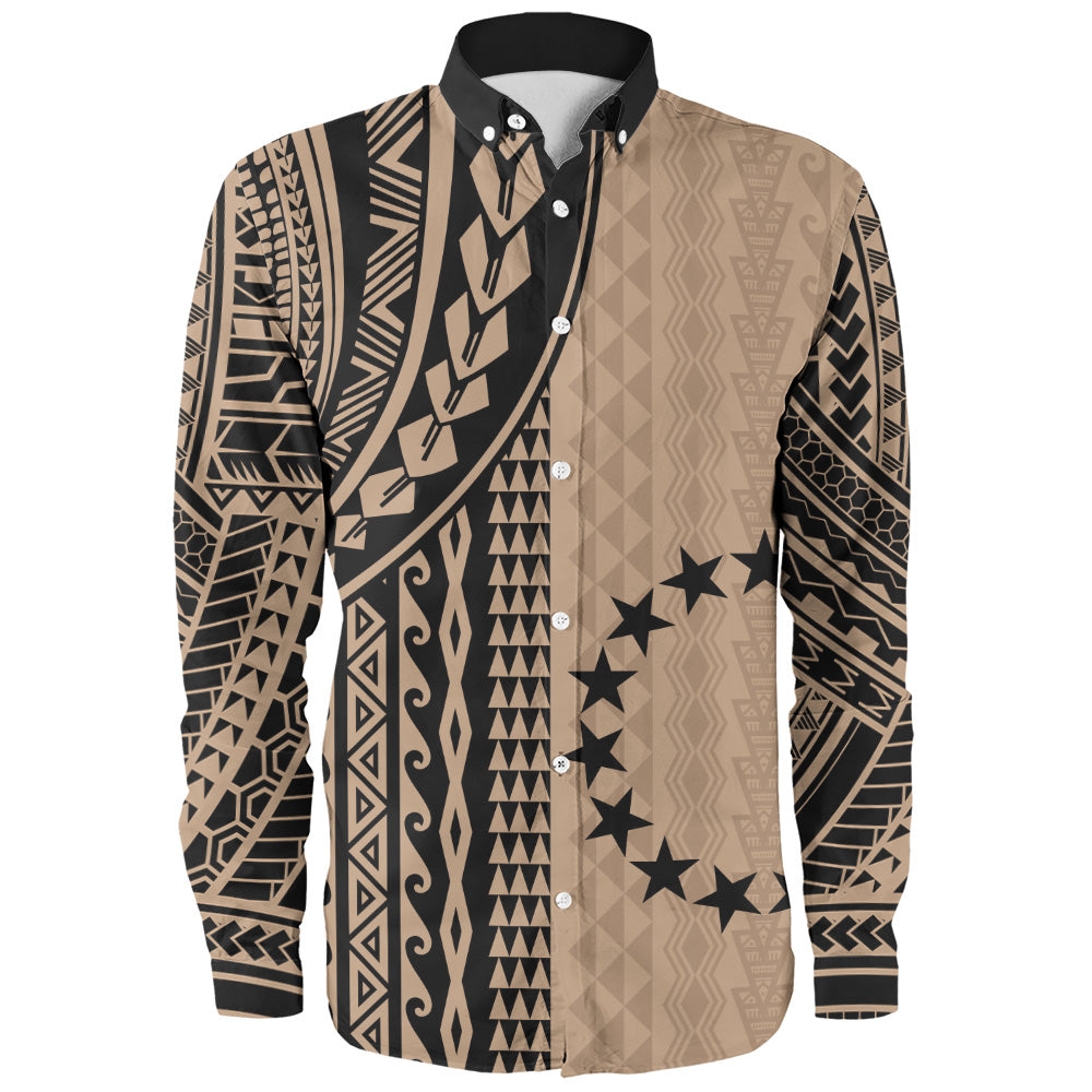 Cook Islands Long Sleeve Shirt Polynesian Tattoo