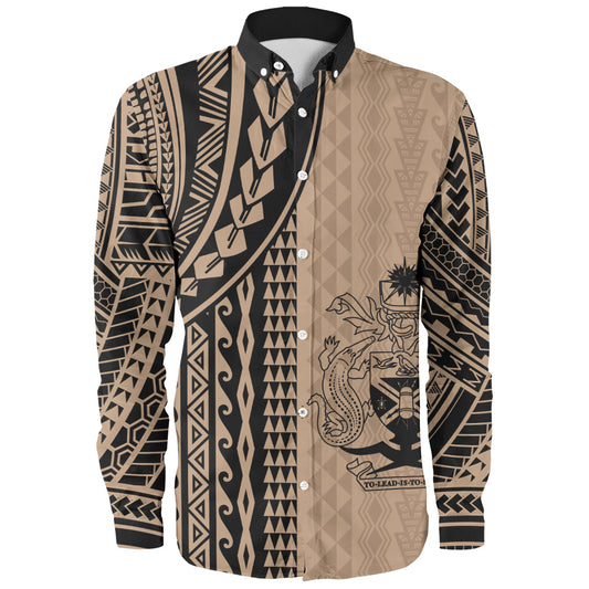 Solomon Islands Long Sleeve Shirt Polynesian Tattoo