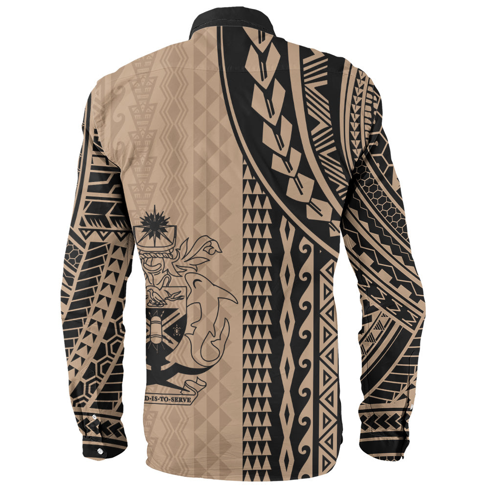Solomon Islands Long Sleeve Shirt Polynesian Tattoo