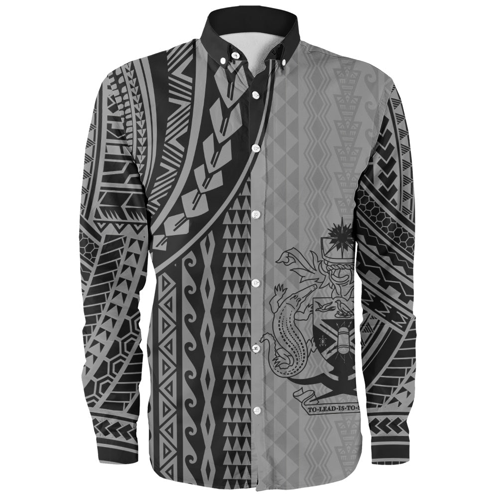 Solomon Islands Long Sleeve Shirt Polynesian Tattoo