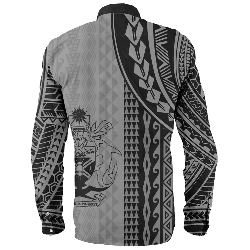 Solomon Islands Long Sleeve Shirt Polynesian Tattoo