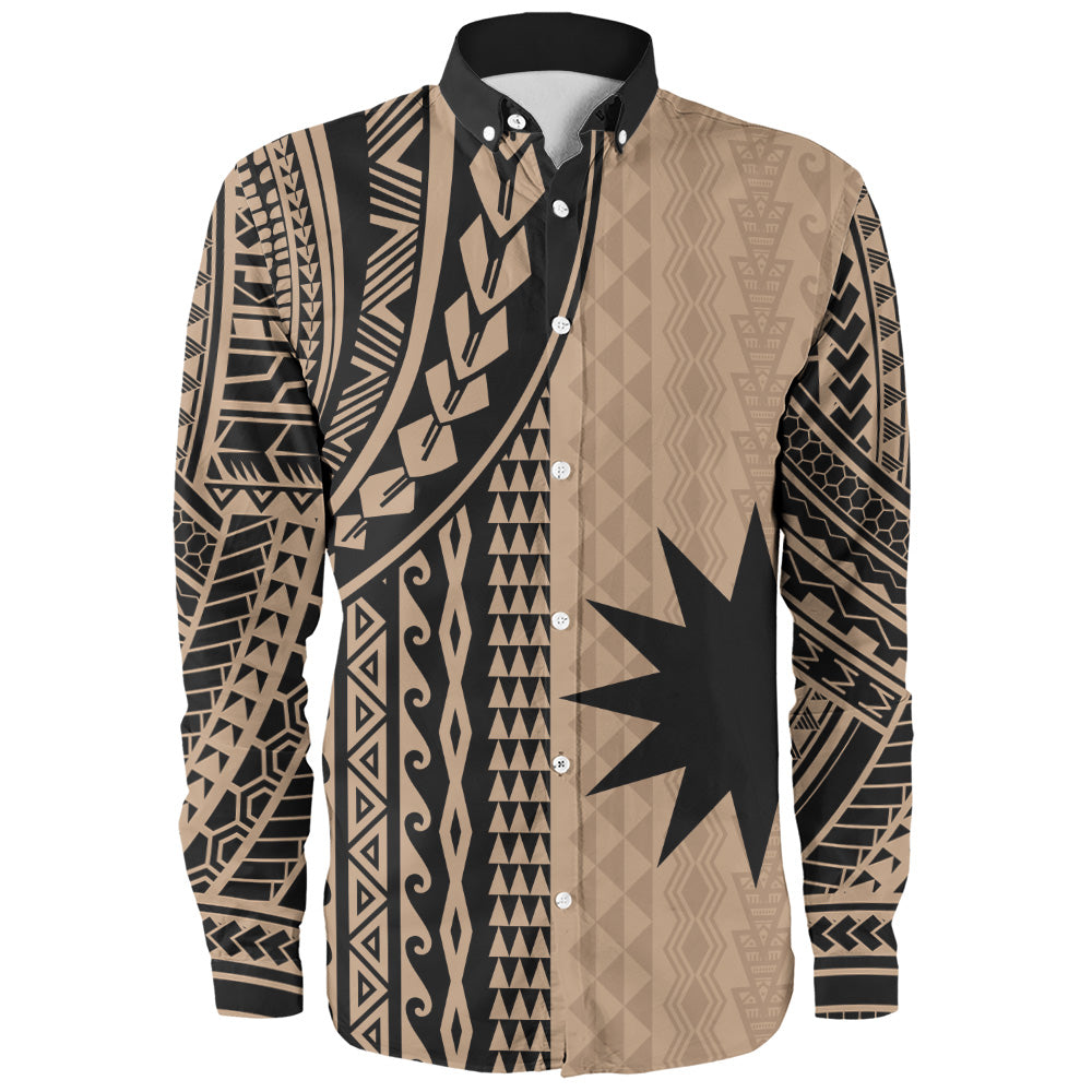Nauru Long Sleeve Shirt Polynesian Tattoo