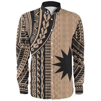 Nauru Long Sleeve Shirt Polynesian Tattoo