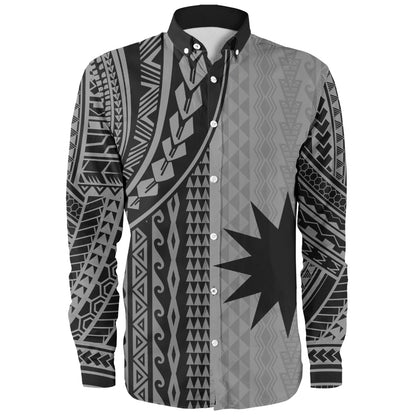 Nauru Long Sleeve Shirt Polynesian Tattoo