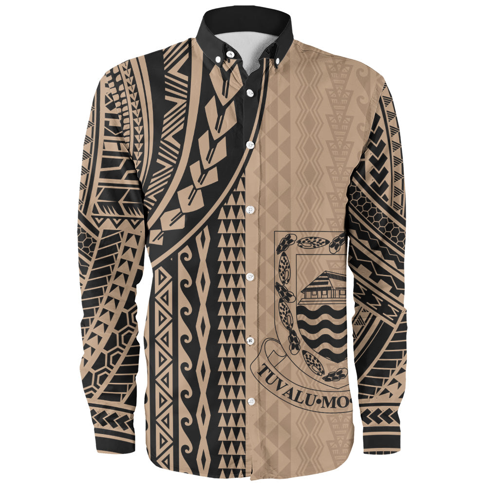 Tuvalu Long Sleeve Shirt Polynesian Tattoo