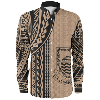 Tuvalu Long Sleeve Shirt Polynesian Tattoo