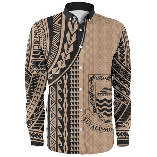 Tuvalu Long Sleeve Shirt Polynesian Tattoo