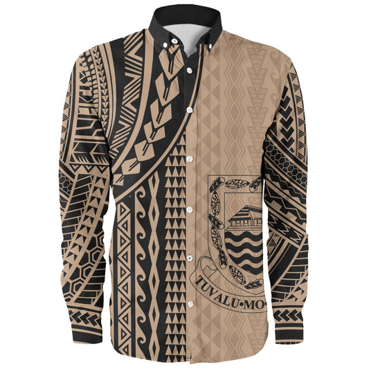 Tuvalu Long Sleeve Shirt Polynesian Tattoo