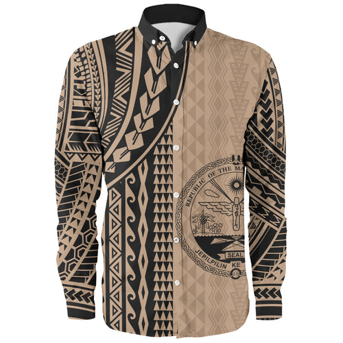 Marshall Islands Long Sleeve Shirt Polynesian Tattoo