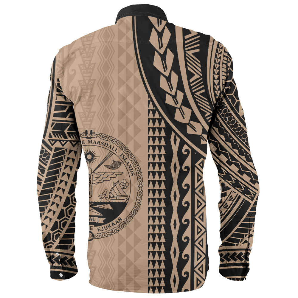 Marshall Islands Long Sleeve Shirt Polynesian Tattoo