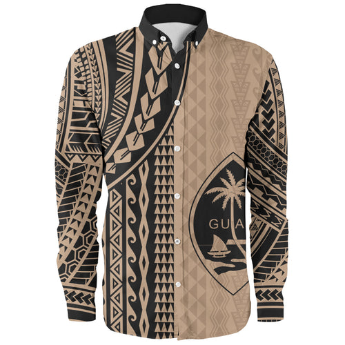 Guam Long Sleeve Shirt Polynesian Tattoo