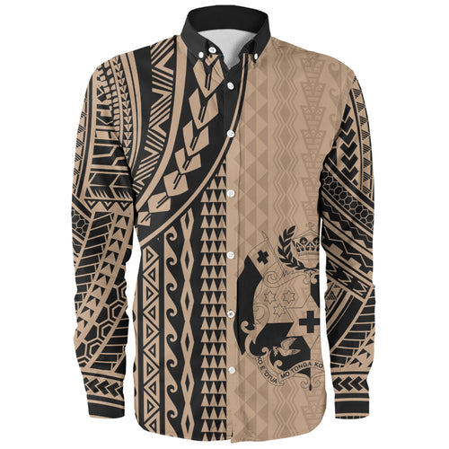 Tonga Long Sleeve Shirt Polynesian Tattoo