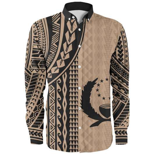 Pohnpei State Long Sleeve Shirt Polynesian Tattoo