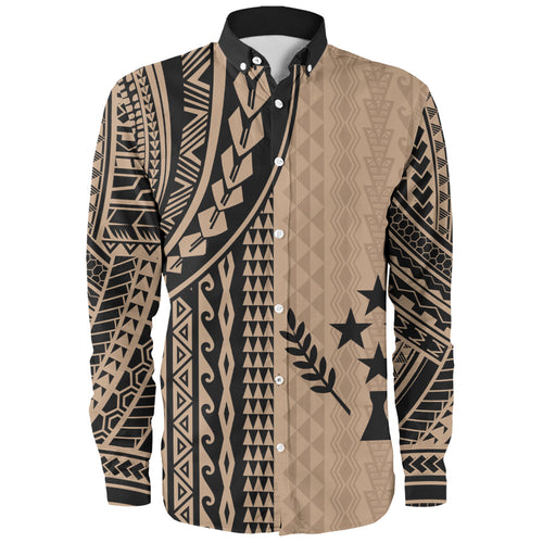 Kosrae Long Sleeve Shirt Polynesian Tattoo