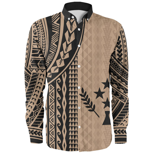 Kosrae Long Sleeve Shirt Polynesian Tattoo