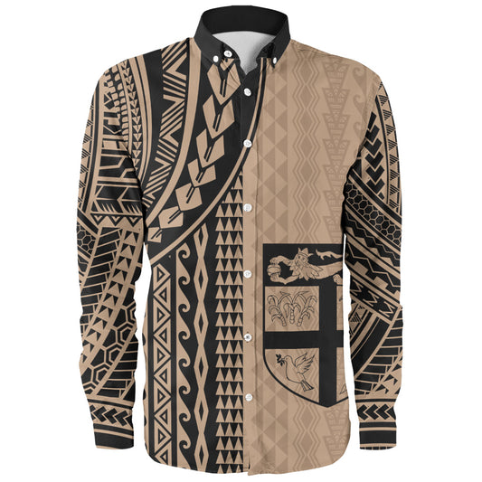 Fiji Long Sleeve Shirt Polynesian Tattoo