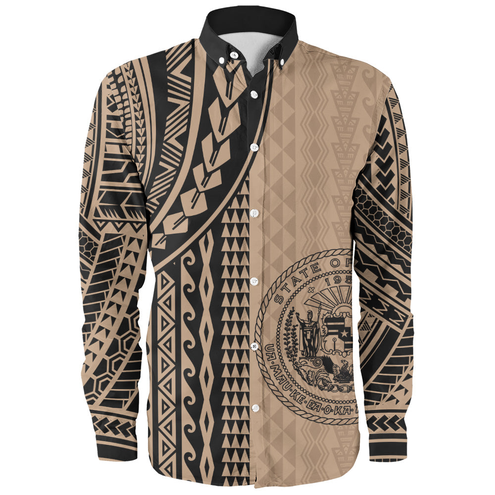 Hawaii Long Sleeve Shirt Polynesian Tattoo