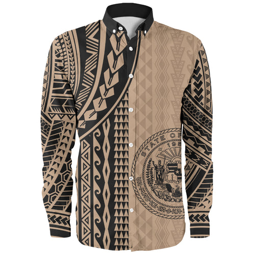 Hawaii Long Sleeve Shirt Polynesian Tattoo