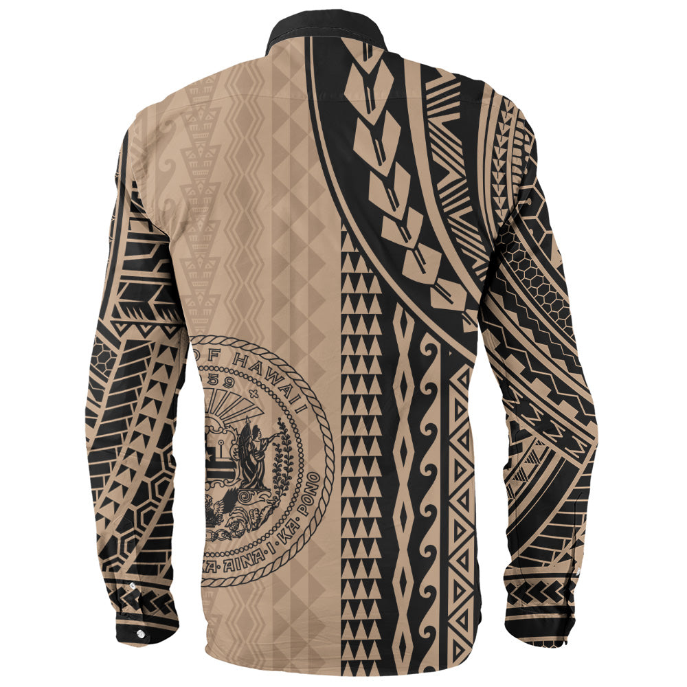 Hawaii Long Sleeve Shirt Polynesian Tattoo