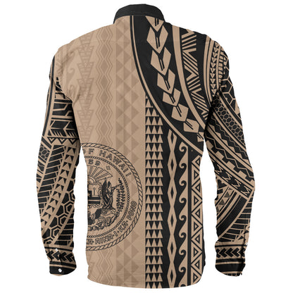 Hawaii Long Sleeve Shirt Polynesian Tattoo