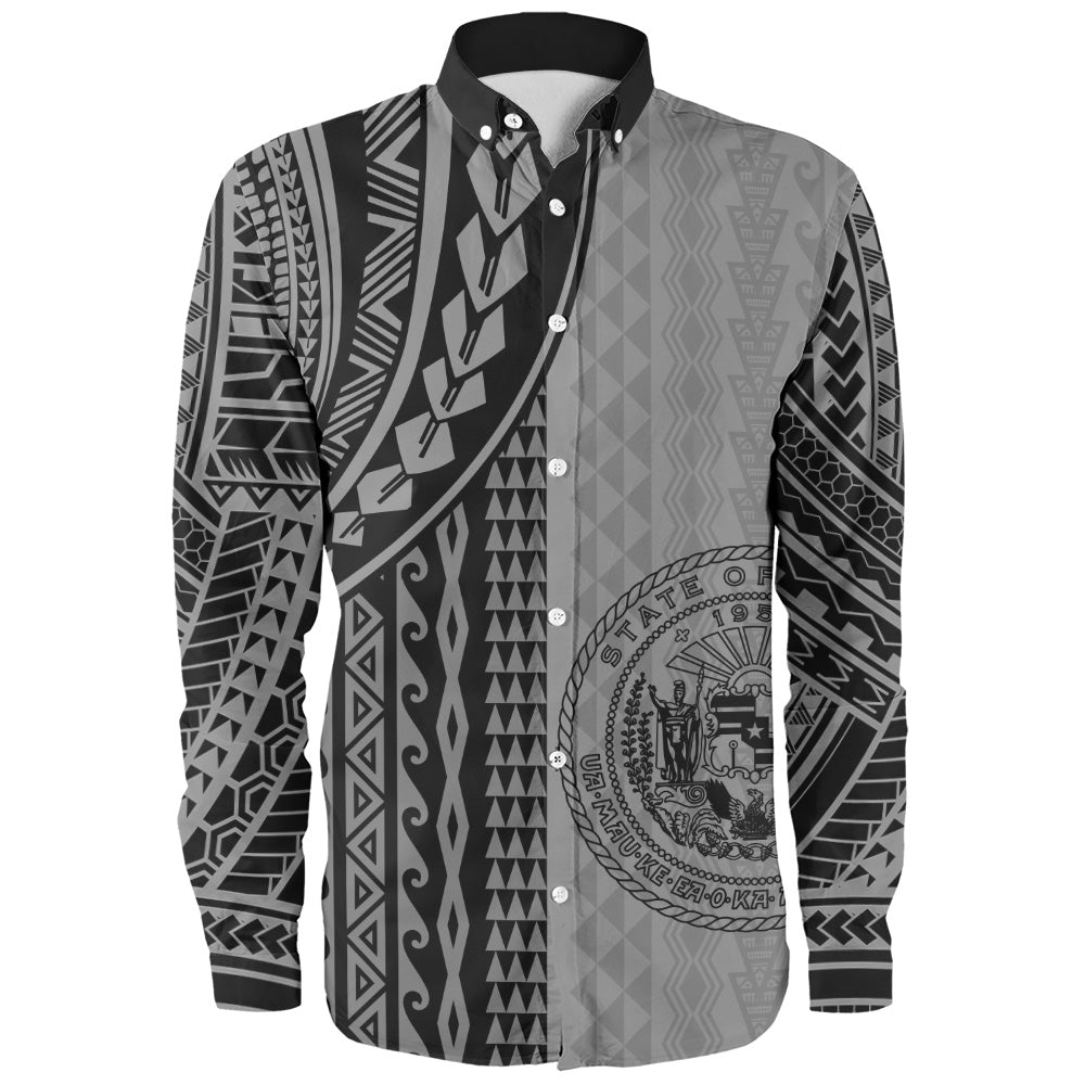 Hawaii Long Sleeve Shirt Polynesian Tattoo