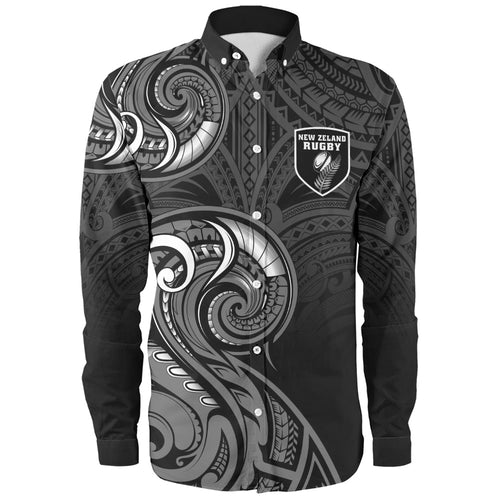 New Zealand Long Sleeve Shirt Maori Koru Spirit Style