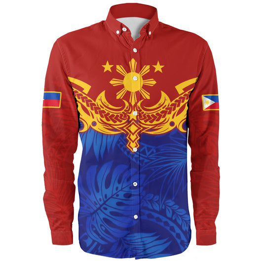 Philippines Filipinos Long Sleeve Shirt Tropical Polynesian Philippines