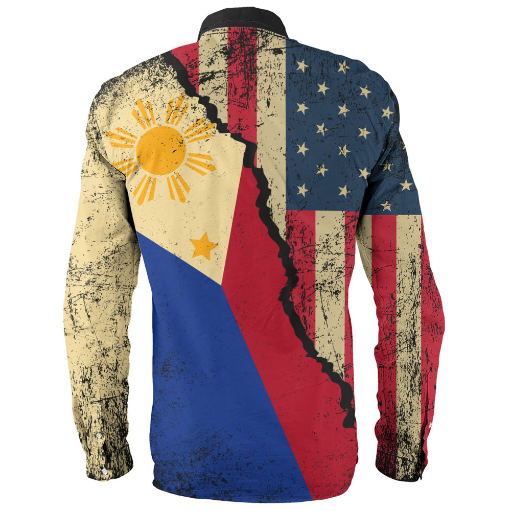 Philippines Filipinos Long Sleeve Shirt Filipino American Unity Style