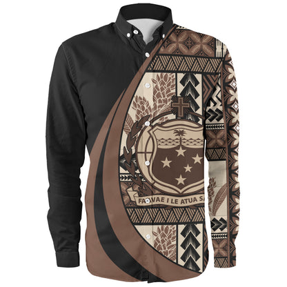 Samoa Long Sleeve Shirt Faavae i le Atua Siapo Tribal Heritage