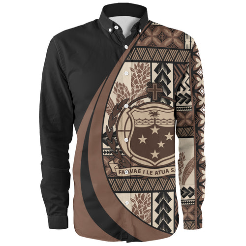 Samoa Long Sleeve Shirt Faavae i le Atua Siapo Tribal Heritage