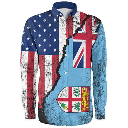 Fiji Long Sleeve Shirt Fijian American Unity Style