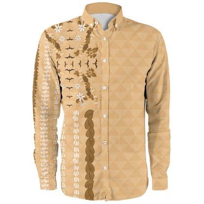Hawaii Long Sleeve Shirt Lei Flower Island Elegance