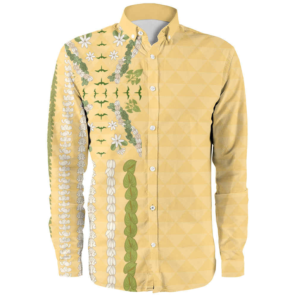Hawaii Long Sleeve Shirt Lei Flower Island Elegance