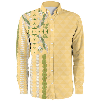 Hawaii Long Sleeve Shirt Lei Flower Island Elegance