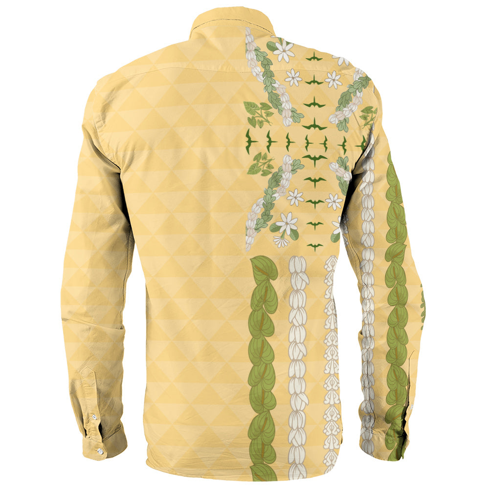 Hawaii Long Sleeve Shirt Lei Flower Island Elegance