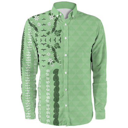 Hawaii Long Sleeve Shirt Lei Flower Island Elegance
