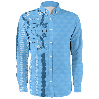 Hawaii Long Sleeve Shirt Lei Flower Island Elegance