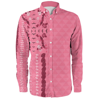 Hawaii Long Sleeve Shirt Lei Flower Island Elegance