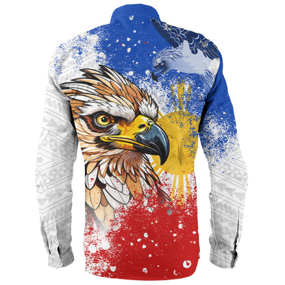 Philippines Filipinos Long Sleeve Shirt Eagle Flag Warrior Pride