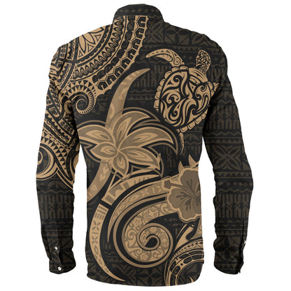Hawaii Long Sleeve Shirt Honu Turtle Hibiscus Tribal Legacy