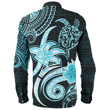 Hawaii Long Sleeve Shirt Honu Turtle Hibiscus Tribal Legacy