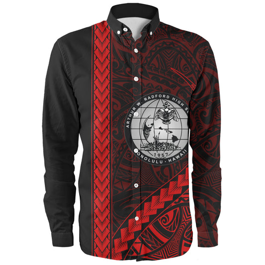 Admiral Arthur W. Radford High School Long Sleeve Shirt Tribal Polynesian Pride Style