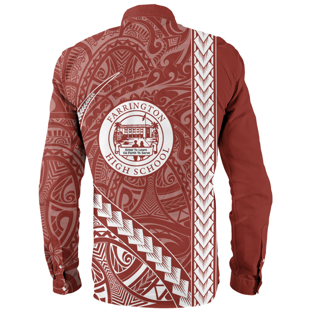 Farrington High School Long Sleeve Shirt Tribal Polynesian Pride Style