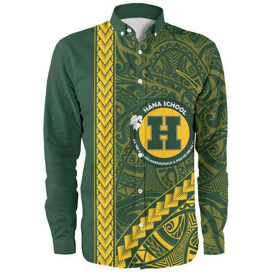 Hana High and Elementary School Long Sleeve Shirt Tribal Polynesian Pride Style