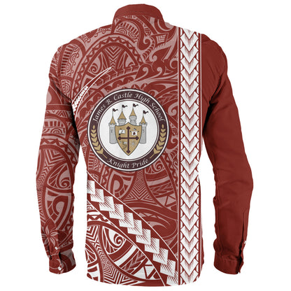 James B. Castle High School Long Sleeve Shirt Tribal Polynesian Pride Style