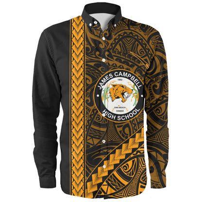 James Campbell High School Long Sleeve Shirt Tribal Polynesian Pride Style