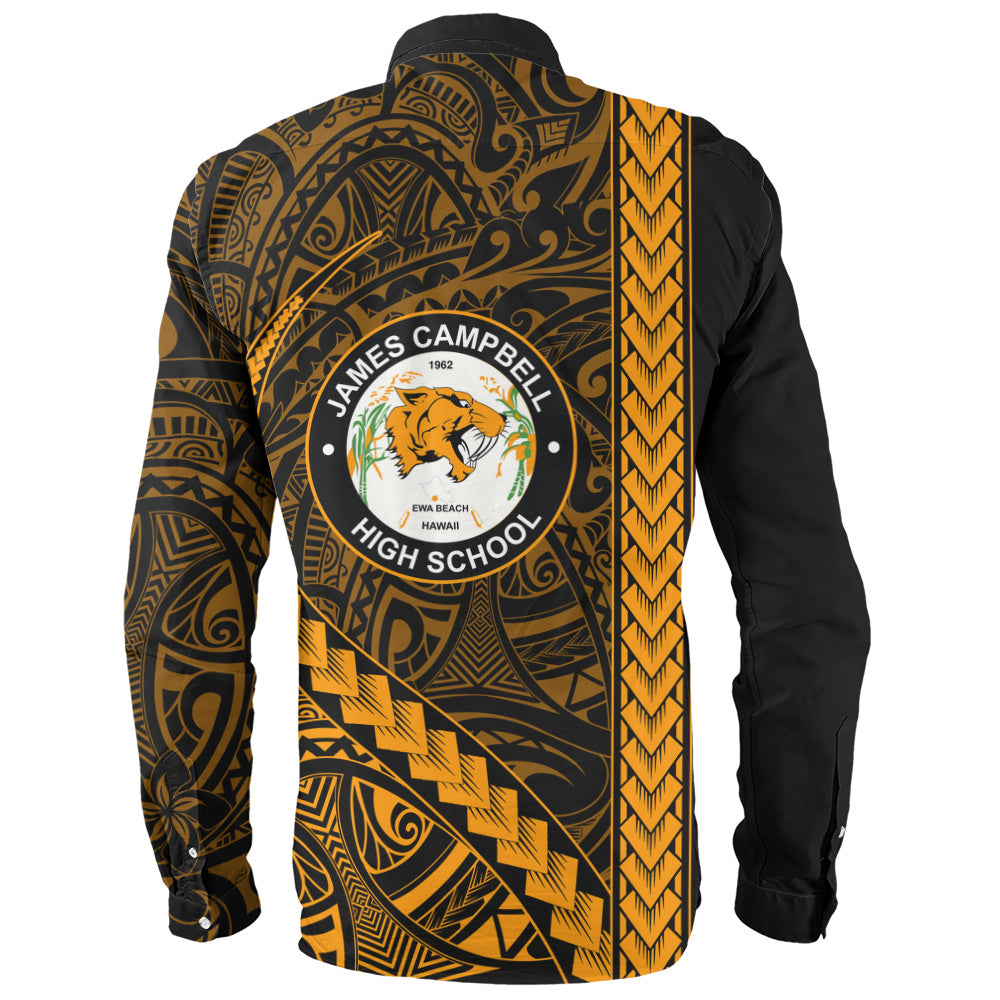 James Campbell High School Long Sleeve Shirt Tribal Polynesian Pride Style