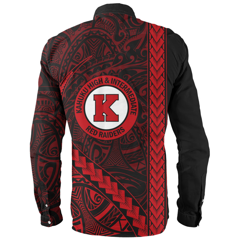 Kahuku High & Intermediate School Long Sleeve Shirt Tribal Polynesian Pride Style