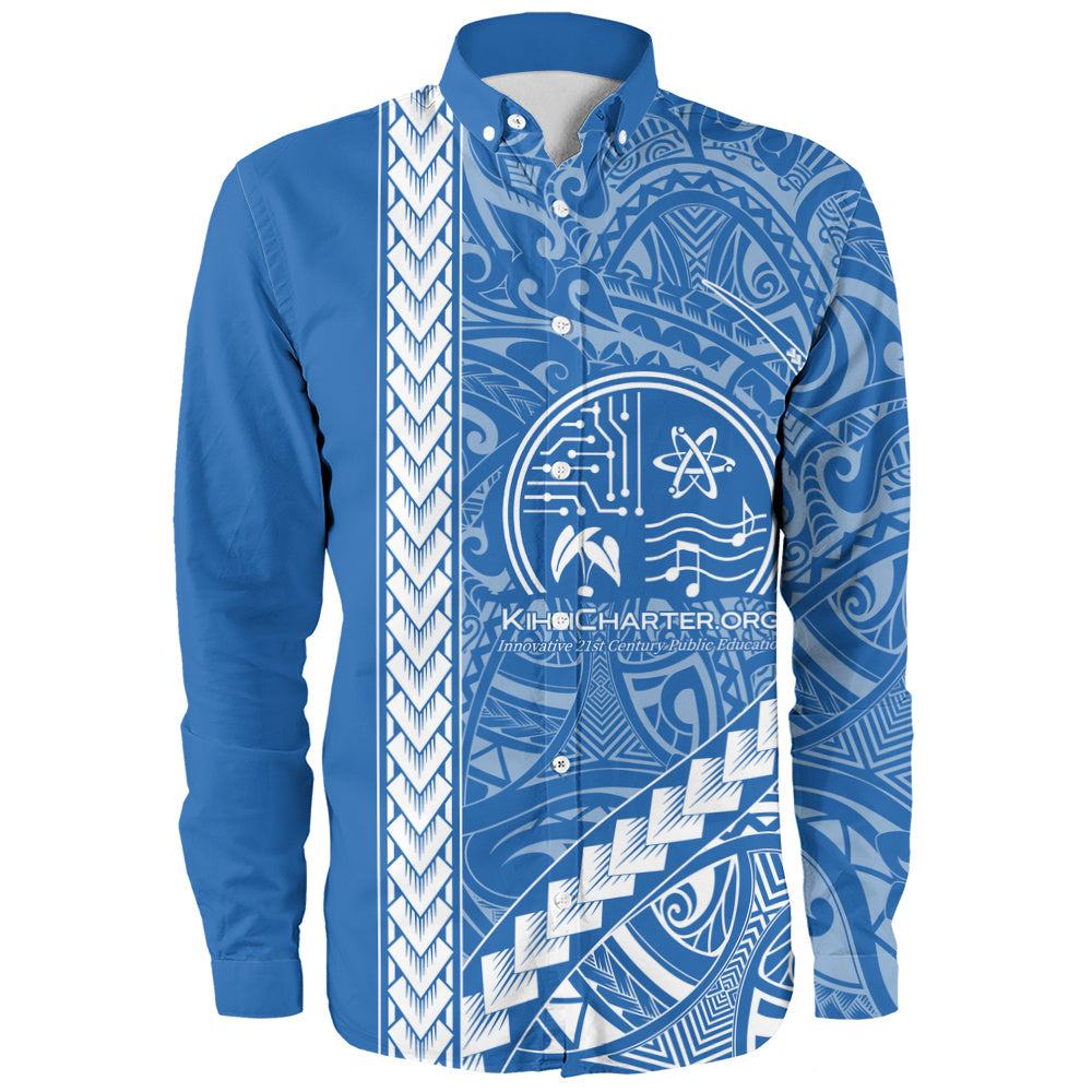 Kihei Charter School Long Sleeve Shirt Tribal Polynesian Pride Style